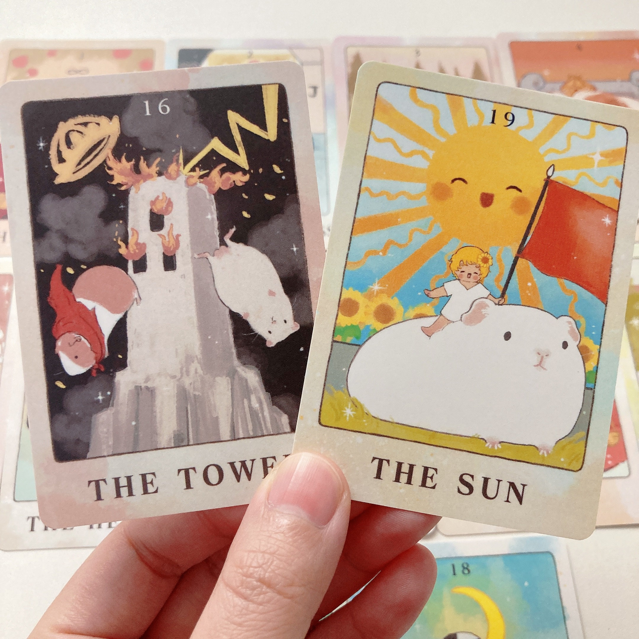Chonky Guinea Pig Tarot | 22tarot Cards | Major Arcana Only
