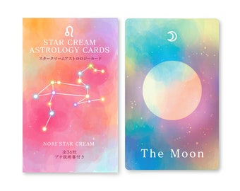 Star Cream Astrology Cards | Divination tool | astrology tarot cards | Astrology Oracle | Zodiac tarot |