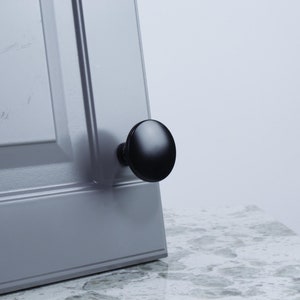 Modern Geo 1-1/2" Diameter Round Knob- 4 Finishes Premium Solid Brass
