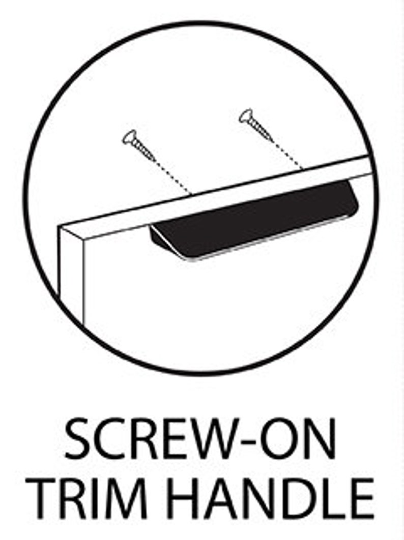 Mid Century Modern Profile Finger Pull for Kitchen and Etsy