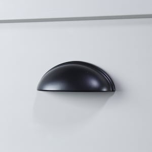 Mid-Century Modern 3 Inch Center to Center Bin Cabinet Drawer Cup Pull in 4 Finishes
