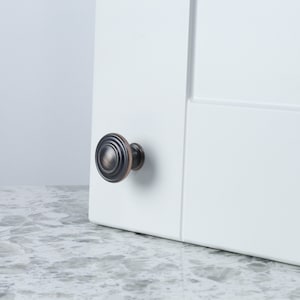 Farmhouse 1 5/16 Inch Diameter Round Knob and 3 Inch Center to Center Pull - Sold Individually