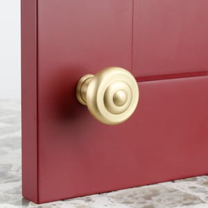 Glamour 1-1/2&quot; Diameter Furniture Knob - 5 Finishes Premium Solid Brass