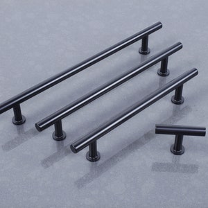 T Bar Cabinet Pulls  in 2 Inch, 128 MM, 160 MM, 192 MM Center to Center- Premium Solid Brass