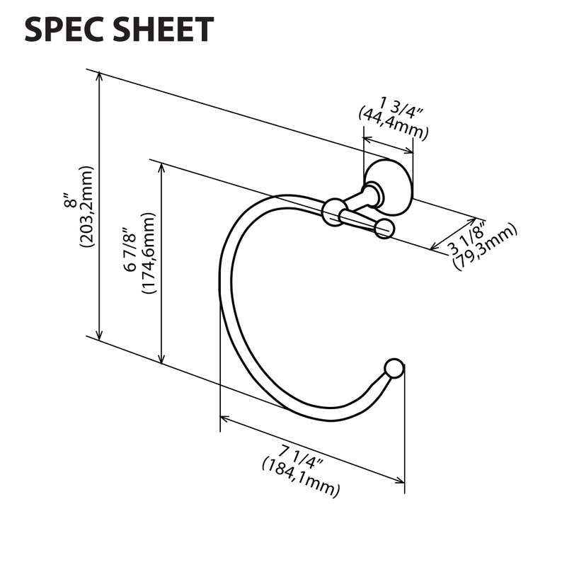 Bathroom Towel Ring and Towel Holder Made in Italy Etsy