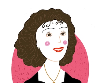 Illustrated Portrait of Odith Piaf