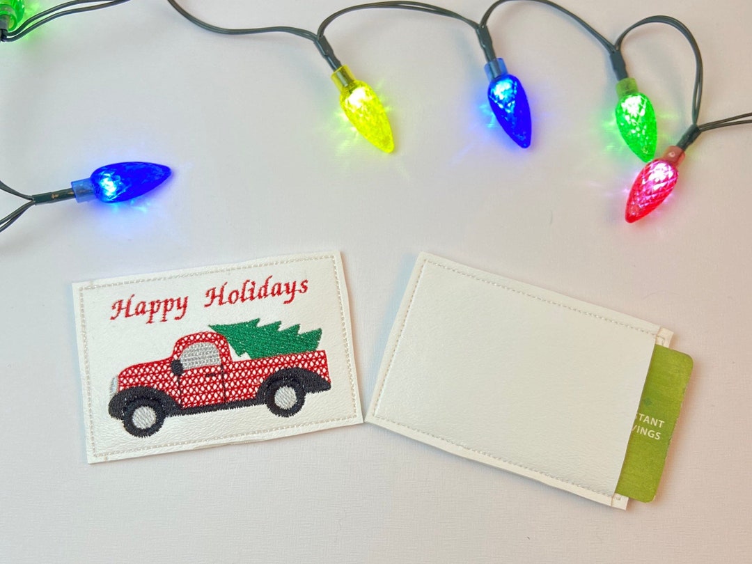 Gift Card Holder, Red Truck Christmas, Stocking Stuffer, Gift Giving Etsy