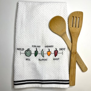 Decorative kitchen hand towel, home décor, hot pepper scale, cute kitchen towel