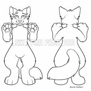 Furry Reference Sheet Base Canine and Feline | Etsy