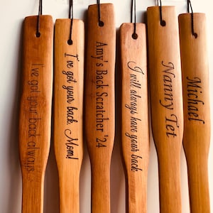 Personalized ~20”-Walnut finish Wooden Back scratcher, gift for dad ,grandpa, grandma,Fathers Day,Mothers day,engraved back scratcher,Gift