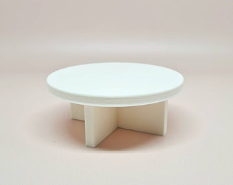 Dollhouse Coffee Table, 1:12 Scale, White, Modern Miniatures, Dollhouse Living Room Furniture, Gift for Kid, Girls Gift