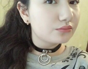 Double O Ring Choker Etsy Double O Ring Choker Etsy