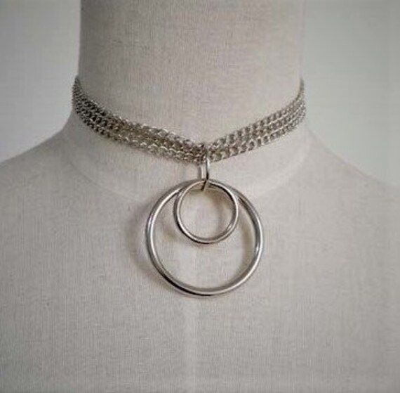 Double O Ring Choker O Ring Choker Choker Chain O Ring Etsy Double O Ring Choker O Ring Choker Choker Chain O Ring Etsy