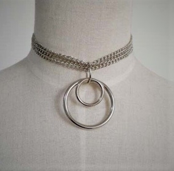 Double O Ring Choker O Ring Choker Choker Chain O Ring Etsy