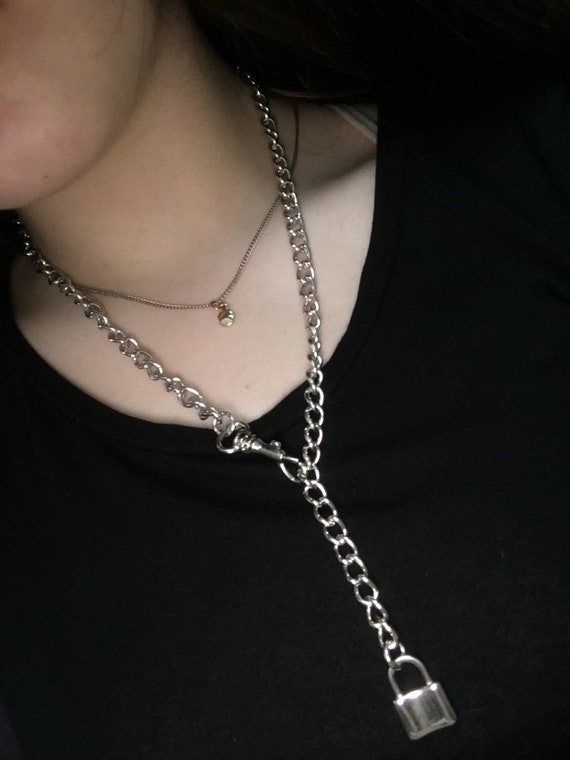 Cute Padlock Necklace Padlock Choker O Ring Choker O Ring Etsy Cute Padlock Necklace Padlock Choker O Ring Choker O Ring Etsy