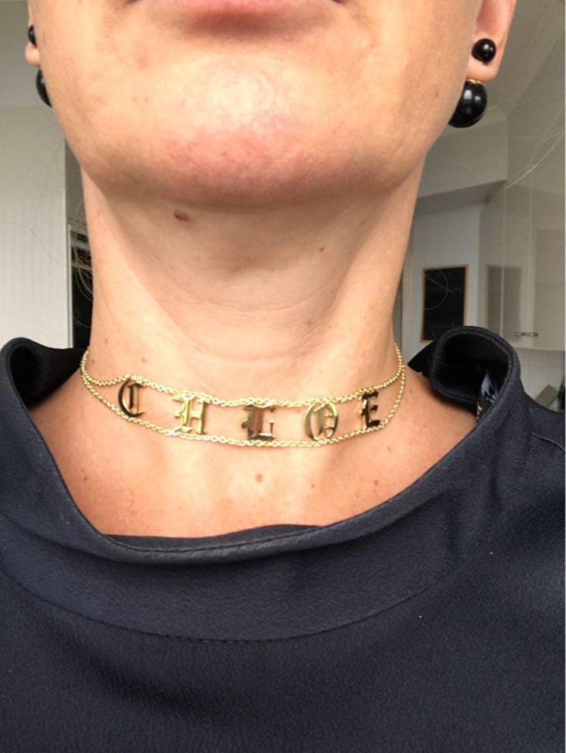 Personalised choker name Clearance