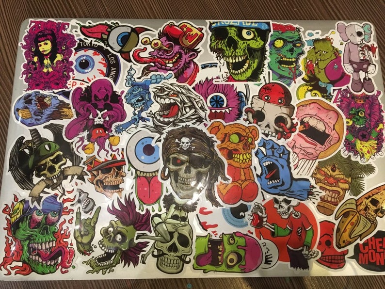50 Horror Stickers Horror Stickers Scary Stickers Laptop | Etsy