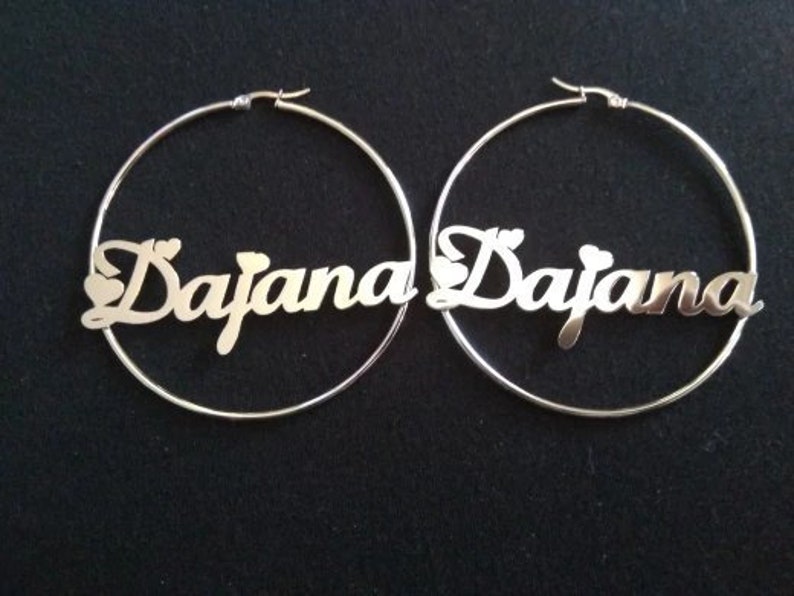 Custom Earrings name earrings name earrings hoop custom Etsy