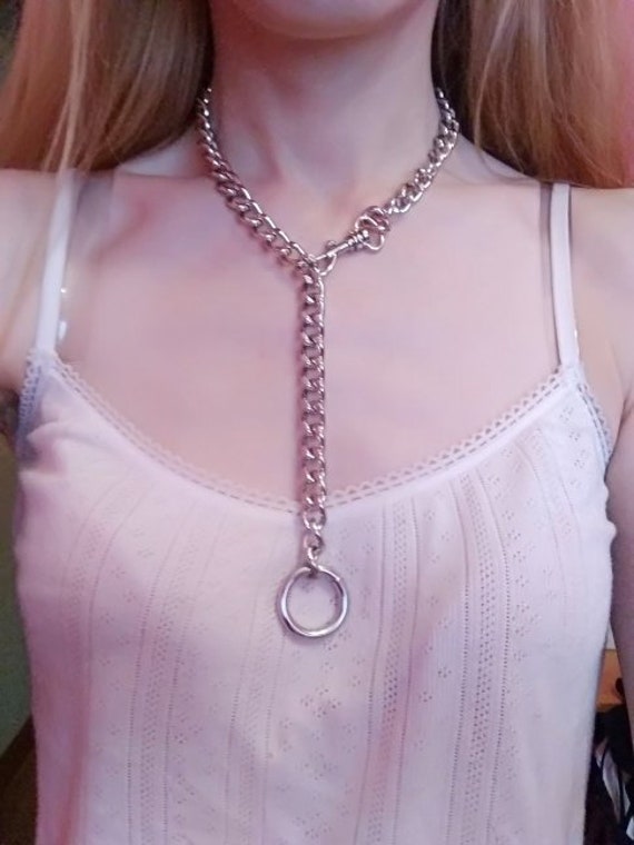 Sexy Drop O Ring Chain Necklace Choker Chain Choker Etsy