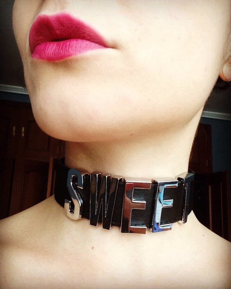 Custom Choker Name Choker Name Necklace Word Necklace Name Etsy