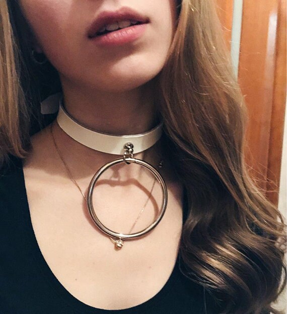Statement Large Leather O Ring Choker O Ring Collar Etsy