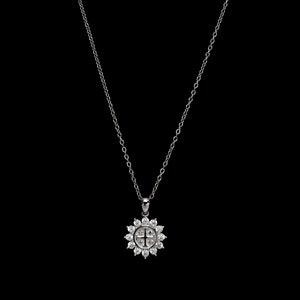 Jerusalem Cross Pendant / Necklace / Religious Necklace / Silver Necklace / Silver Cross / Religious Cross / Halo Pendant / Jerusalem