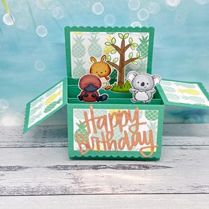 Handmade Aussie birthday pop up card| interactive card