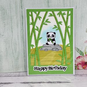 Adorable Handmade Panda Card for Birthdays