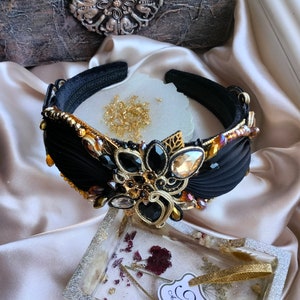 Shibori and Soutache headband, Handmade Headband Gift for her, Shibori accessories, Exclusive Headband, Christmas gift