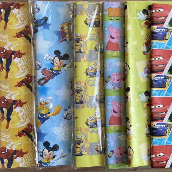 Disneys Cars Wrapping Paper Etsy