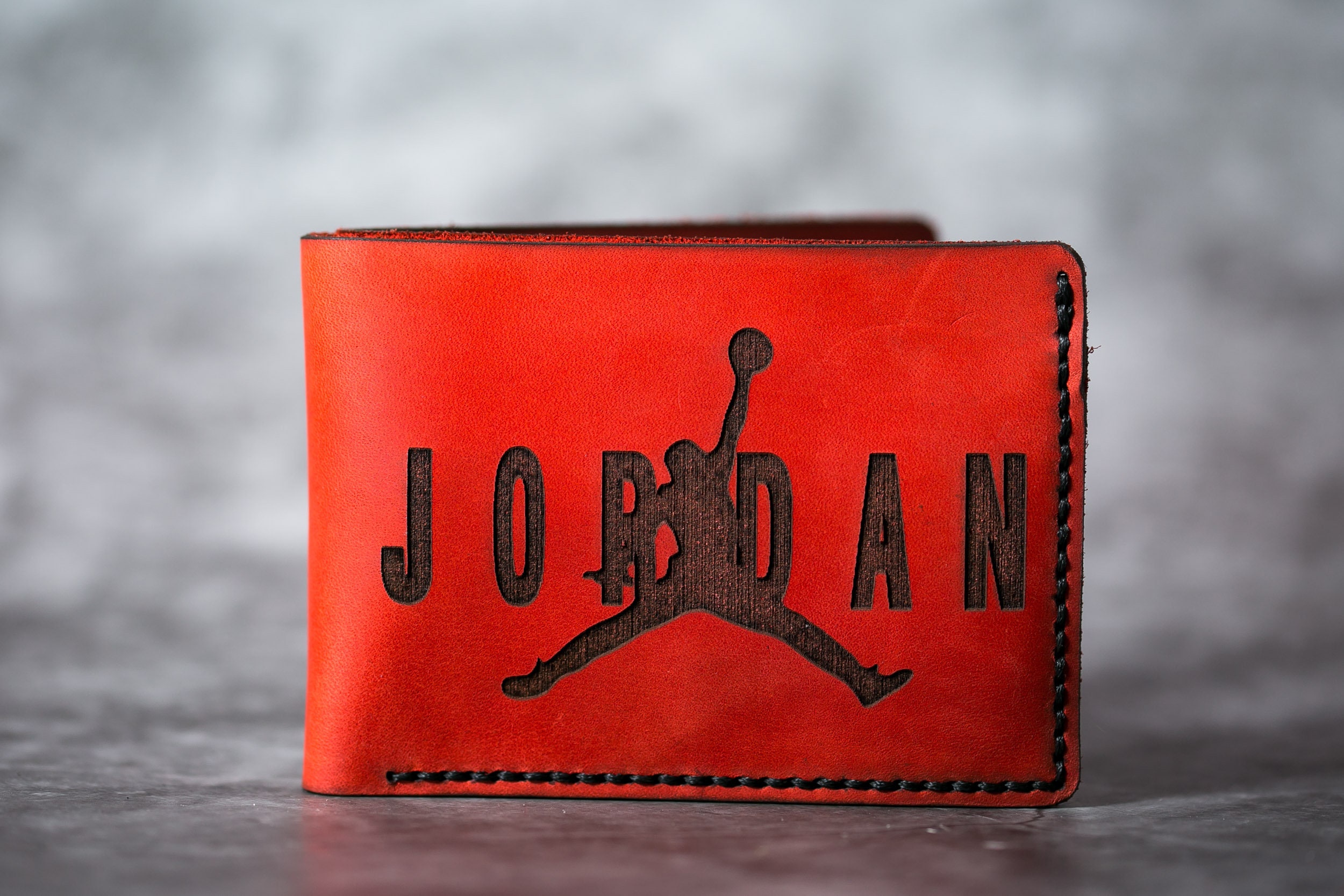 Chicago bulls Air Jordan Leather Wallet Jordan birthday Etsy