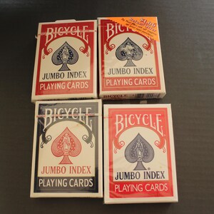 バイシクル トランプ (1) ブルー & (3) レッド ジャンボ ポーカー 88 オハイオ製 未開封 新品
