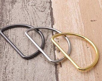4Pcs 2"(50mm) Multi Color D-rings Metal D Ring Bag Clasp Purse Loop Rings Leather craft Accessories Webbing Hardware
