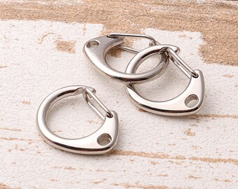 Silber Schnapphaken 10pcs 28x12mm Metall Schwenken Snap Haken Lanyard Haken Karasklammer Clips Lederband