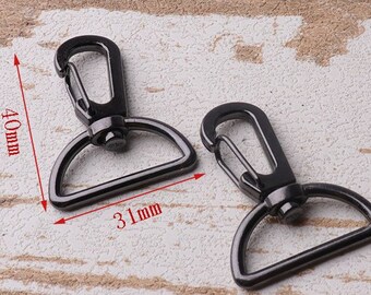 10pcs 40 * 30mm Gunmetal Schwenk Snap Haken Metall Hummer Verschluss Lanyard Haken Clips Tasche Hardware Handtasche Zubehör