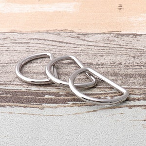 1 3/4&quot;  Silver D-rings  Metal D Ring Purse  Ring for Buckle Bag Ring Loop Bag Clasp Leather Craft Accessories