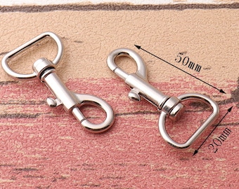 5pcs Silber Schwenk Snap Hummer Schwenkverschluss Metall Schwenkhaken Schwenken Hummer Verschluss Lanyard Clips