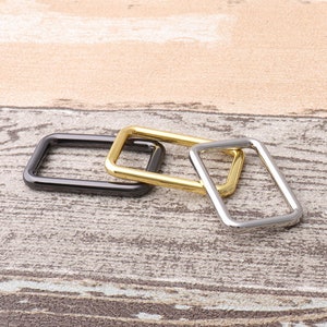 4pcs  Multi color Rectangle Rings 45*16mm(inner)Purse Ring Strap Rectangle Ring Purse Handbag Leather Craft Hardware