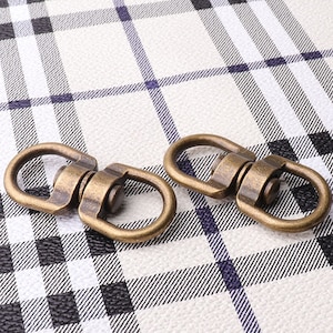 Swivel Connector Ring 6pcs 2“ Antique Bronze  Swivel Clasp Metal Lobster Clasp Leather and Fabric Handbag Strap