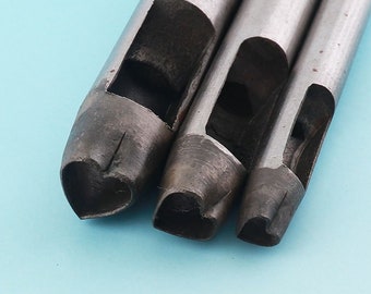 Heart Type Hole Puncher Hole Hollow Punch Tool Hole Maker for Leather Crafts Leather Tool Hole Punch size with 5mm/6mm/8mm/10mm