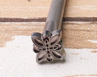 Metal Leather Stamp with Steel Handle Tools for Leathercraft Custom Leather Stamp Work on Leather Leather Hardware