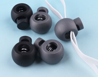 Cord Locks Toggles for Drawstrings Elastic Cord Adjuster for Masks Elastic Mask Adjustment Buckle Non Slip Stopper 100pcs Clear