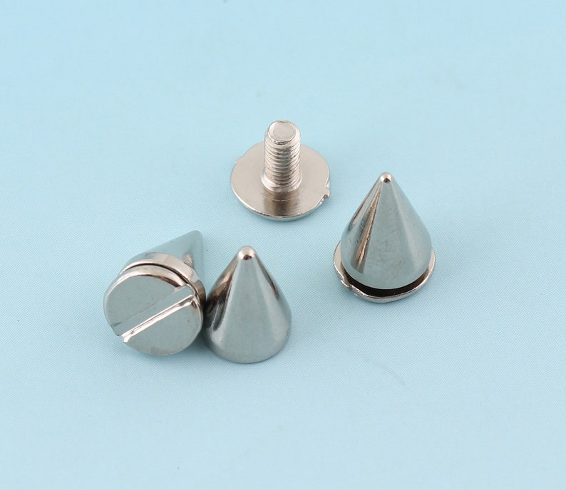 Silver Screw Rivets 6sets 8*12mm Metal Button Screwback Studs Screw Studs for Bag Belt Leather Craft Hardware Accessories