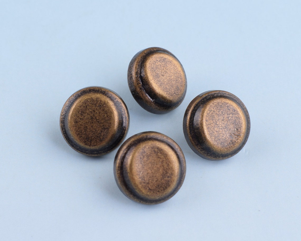 5pcs 10mm Antique Bronze Buttons Metal Buttons Shank Buttons Etsy