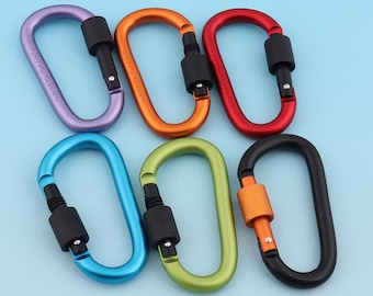 Colorful Carabiner Key Fob Carabiner 78*41mm Personalized Keychain Engraved Keychain Cool Keychain Aluminum Carabiner