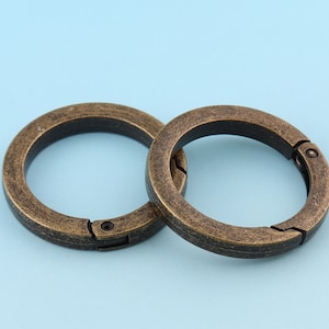 8pcs 25mm Antique Bronze Spring Buckle  Spring Clasp O Snap Hook Metal Snap Clasp  Webbing Hook Bag Accessories