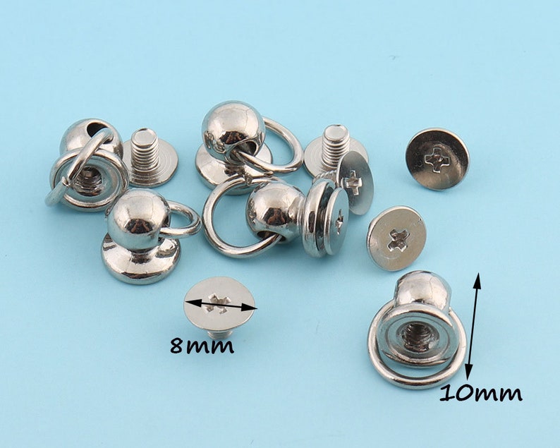Silver Screw Rivets 20sets 108mm Metal Button Screwback Studs | Etsy