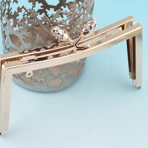 Purse Frame 15*8cm Light gold Purse Frame with diamond Kiss LocK Bag Frame Metal Coin Purse Frame Handbag accessories