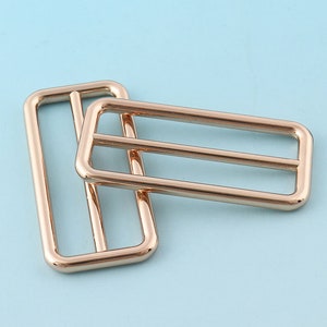Light Gold Adjuster Buckle 40mm Metal/Alloy Release Belt Buckle Tri Bar Buckles Strap Buckle Adjuster Slider Buckle Bag  Handware