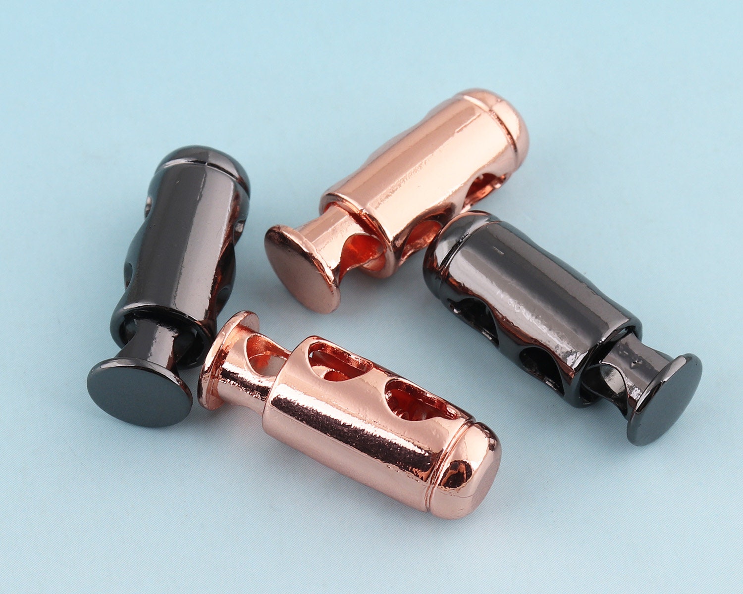 Rose Gold Metal Cord Lock 4pcs 4.5mm Toggle Cord Stopper Cord - Etsy